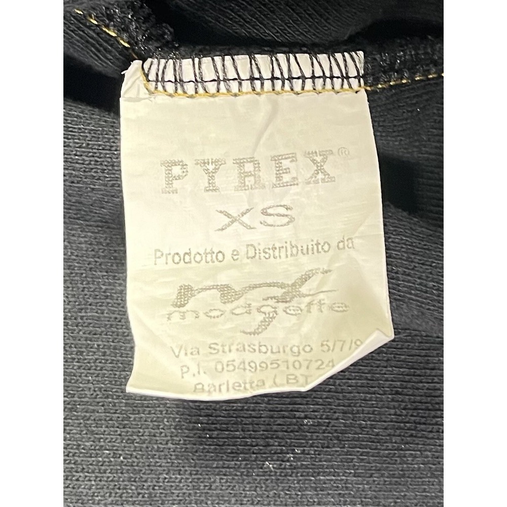Pyrex Zip Hoodie Women's XS Black Glittery Heather Gold Rare Streetwear Italy - Picture 5 of 13